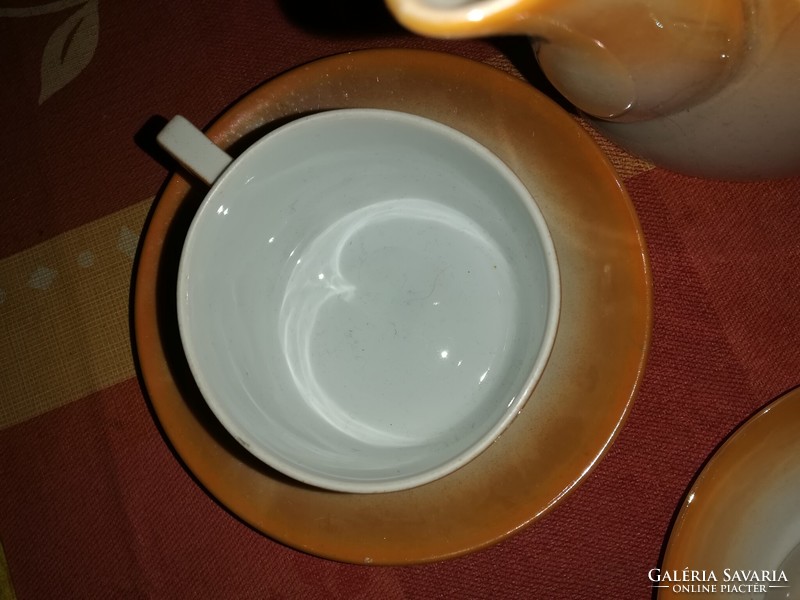 Zsolnay,  kínai mintás, pajzspecsétes teáskészlet
