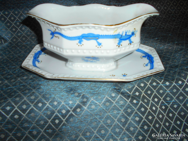Antik porcelán mártásos tál-Régi Meisseni minta