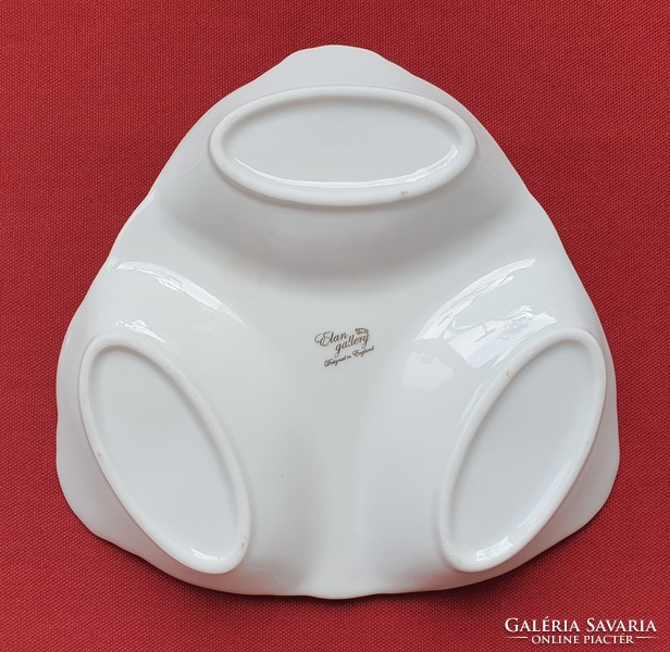 Vintage England Elan gallery ritka angol porcelán kínáló tál tányér tálka asztalközép páva mintával