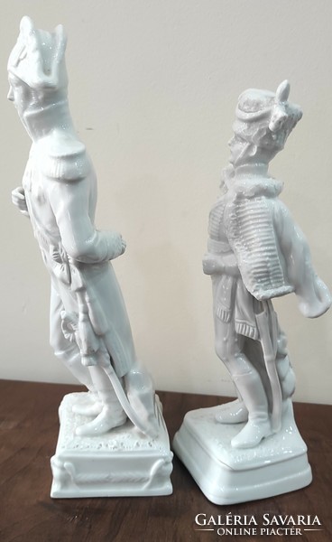 Pair of Capodimonte porcelain figurines