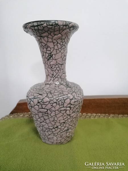 Gorka repesztett mázas kerámia váza