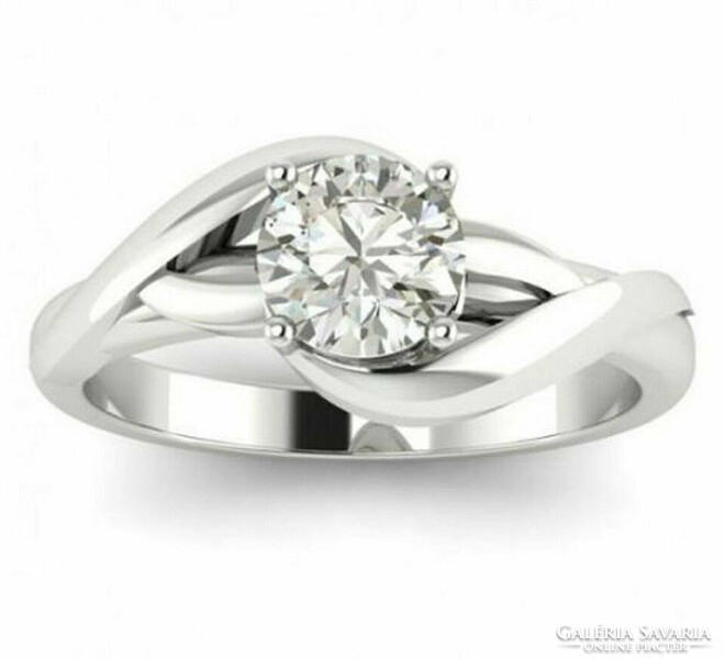 1.15Ct vvs1 h Valodi white moissanite diamond 925 sterling silver engagement ring
