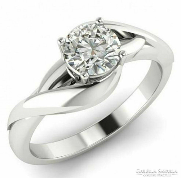 1.15Ct vvs1 h Valodi white moissanite diamond 925 sterling silver engagement ring