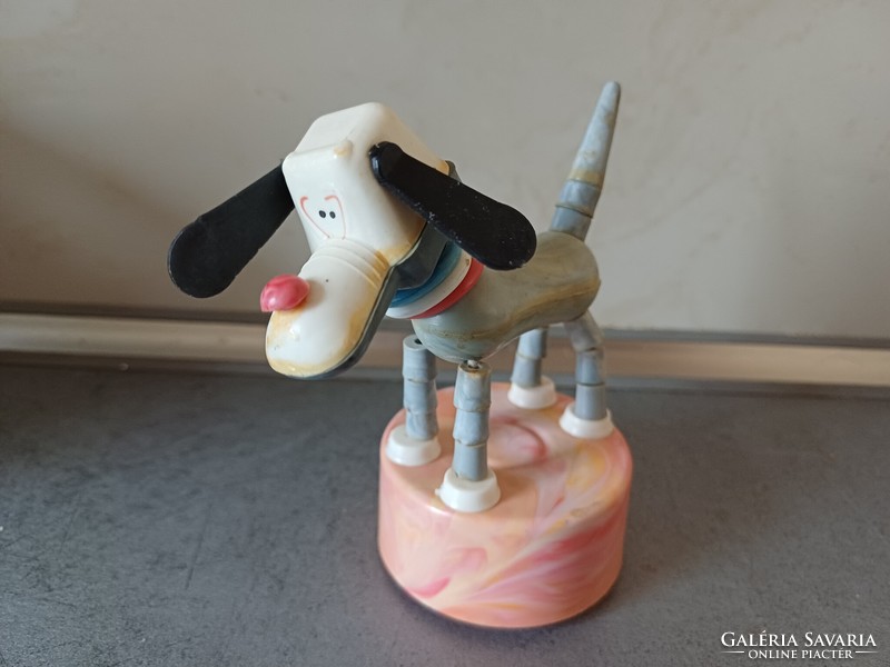 Folding dog rubber figure old Soviet Russian children's toy