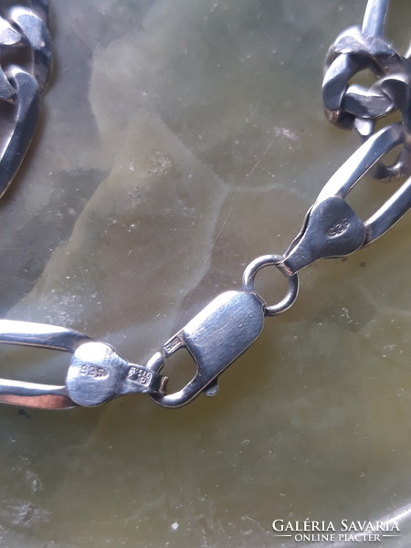 Silver men's bracelet / bracelet - 24 cm