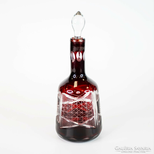 Purple stained glass beverage spout