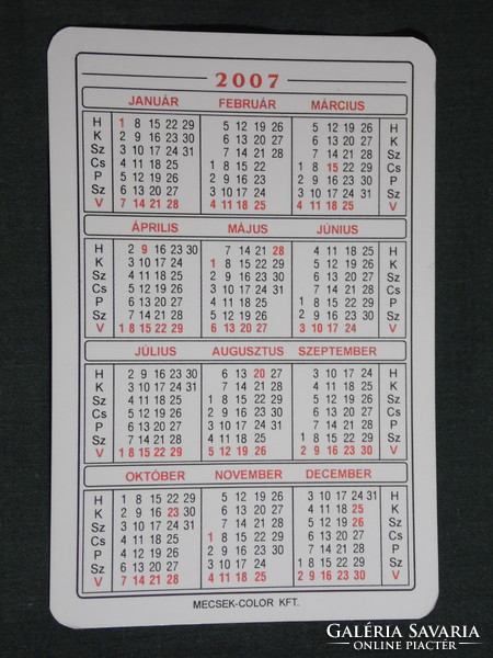 Card calendar, répásy chrono watch salon, Pécs, watch, 2007, (6)