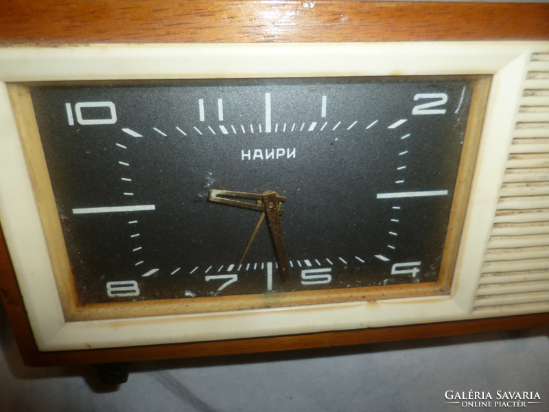 Old retro soviet alarm table clock