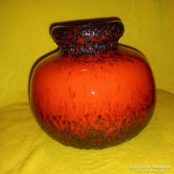 Retro, spherical, German ceramic vase.