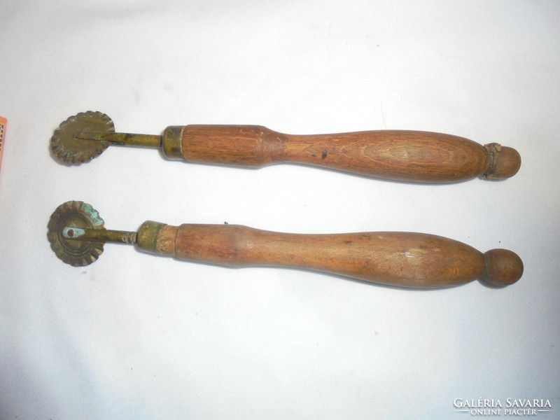 Old copper-headed deli cutter, pasta slicer, shearer - two pieces together