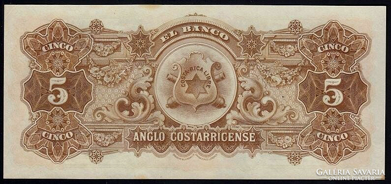 Costa Rica 5 Colon 1903 UNC
