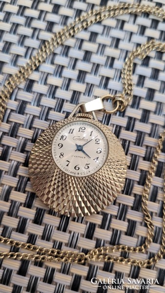 Soviet craba gold-plated women's necklace watch
