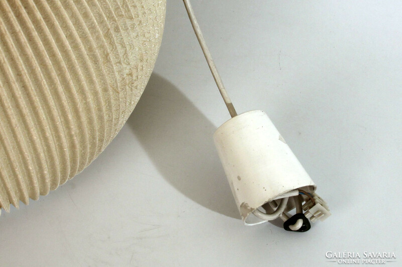 Retro Mennyezeti Lámpa d=42cm m=32cm | Pliszé Lámpabúra Ernyő Szövet Szövetmintás Papír