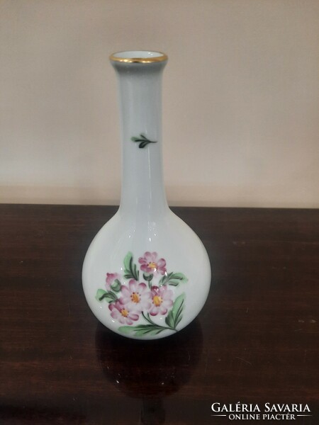 Herend map patterned porcelain violet vase