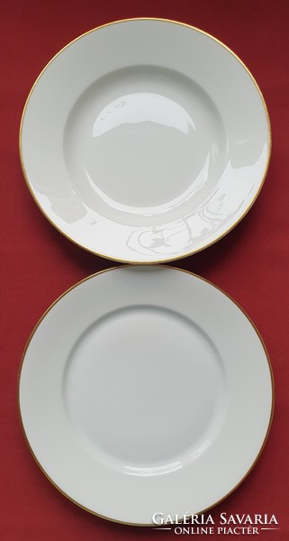 Rosenthal German porcelain gilded 1-person tableware plate serving bowl offering with gold edge