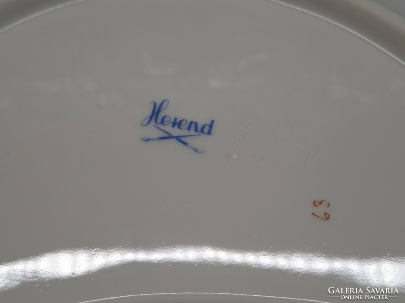 Herend porcelain bone plate with rose hips