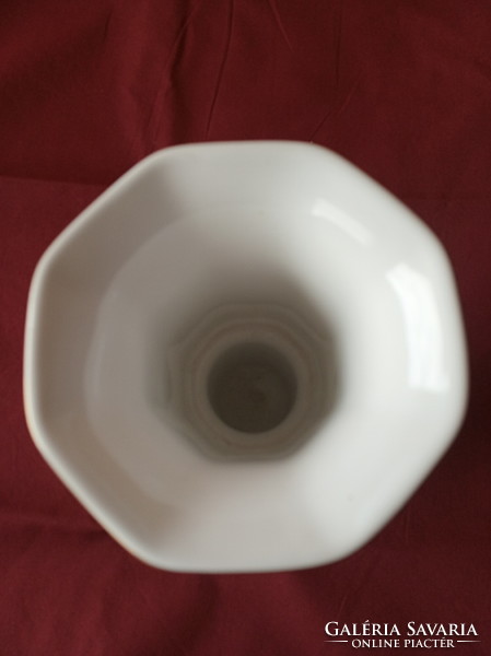 Herendi minimalista stílusú áttört, aranyozott porcelán váza