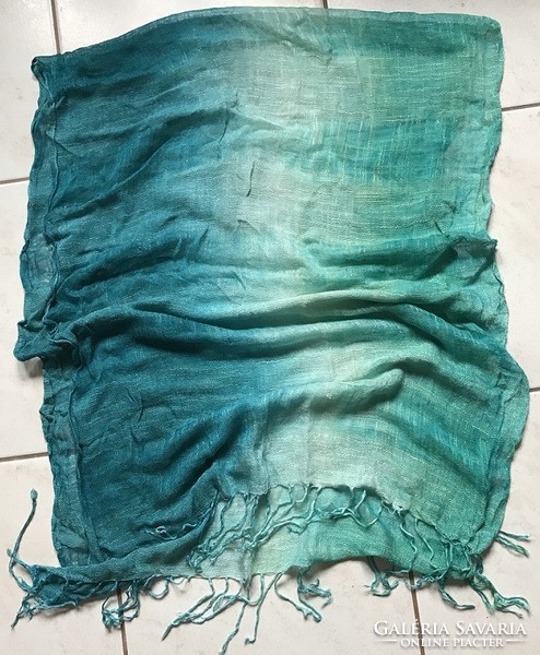 Gradient turquoise scarf