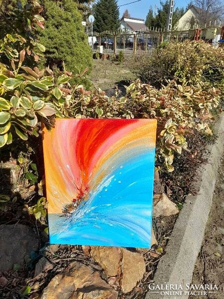 Tűz-víz inspiráció akril (40x50 cm)