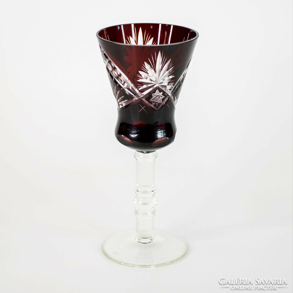 Purple stained glass goblet