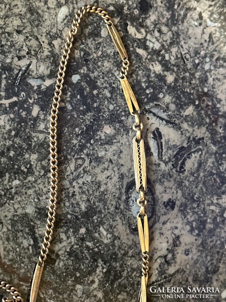 Antique gold plated pocket watch chain