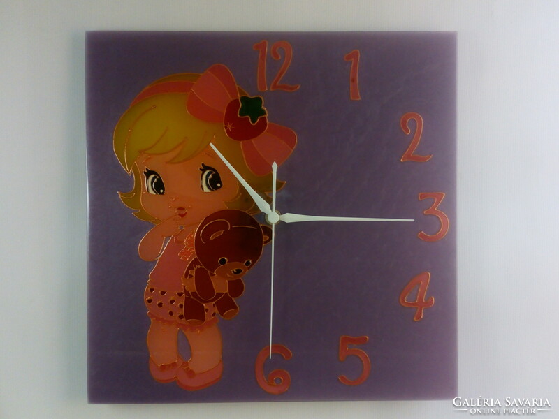 Hand painted glass clock - unique piece