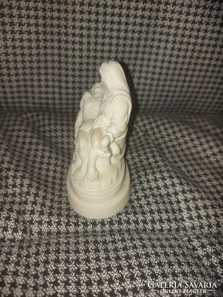 Pieta, 8 cm high, ground marble statue