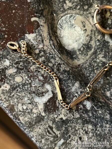 Antique gold plated pocket watch chain