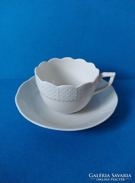 White Herend porcelain coffee set for 6 people