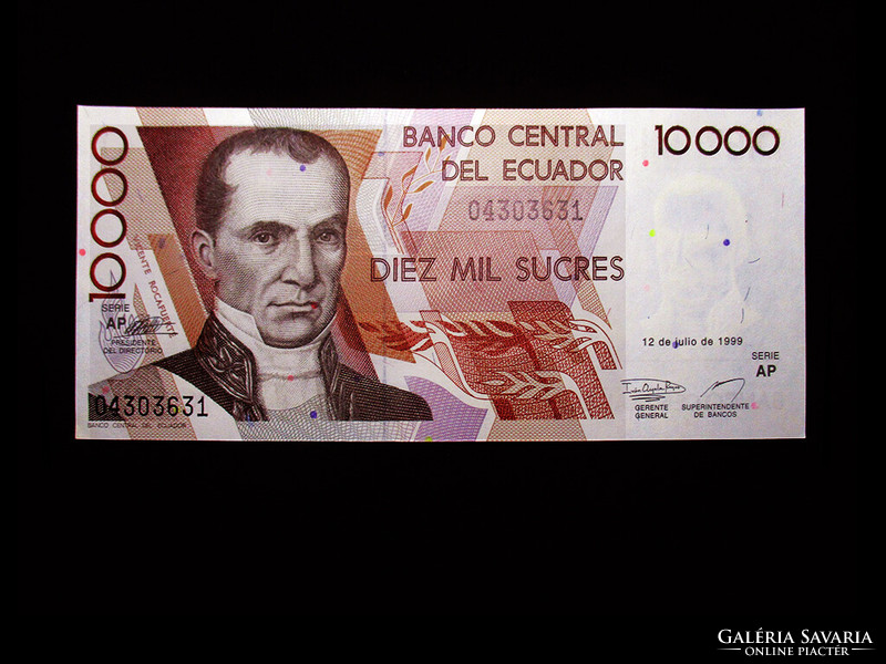 UNC - 10 000 SUCRES - ECUADOR - 1999 (Ritkaság!)