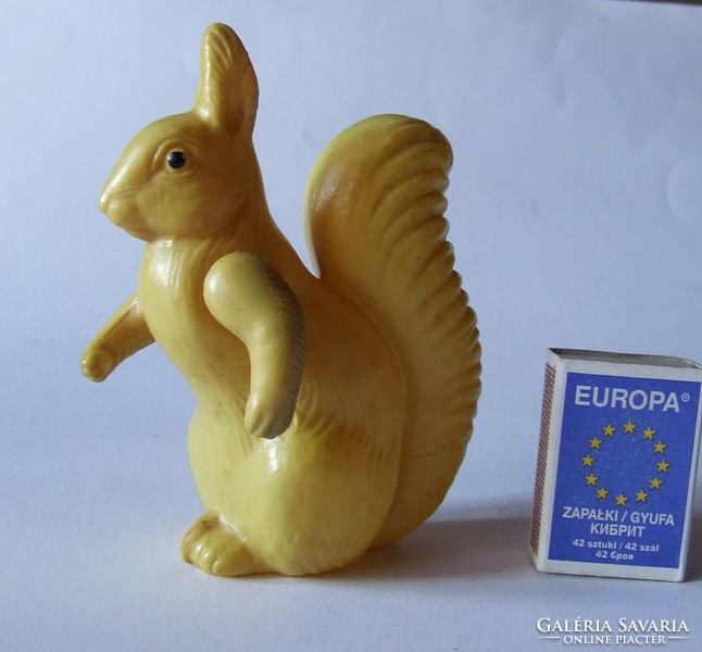 Old antique hard plastic toy squirrel figurine
