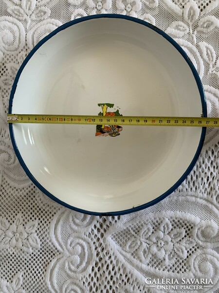 Bonyhádi enamel piggy plate serving pig fairytale character nostalgia retro enameled bowl