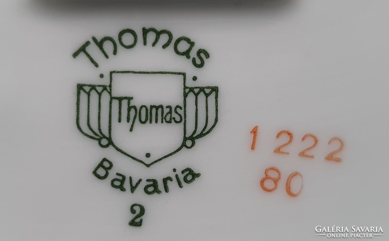 Thomas Bavaria német porcelán tálaló kínáló tál tálka asztalközép arany széllel