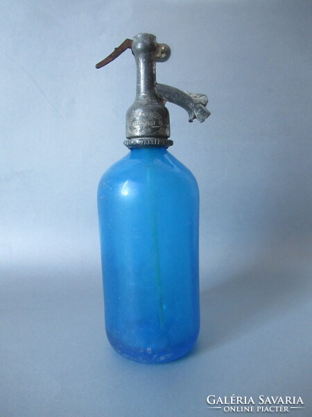 Old blue soda bottle