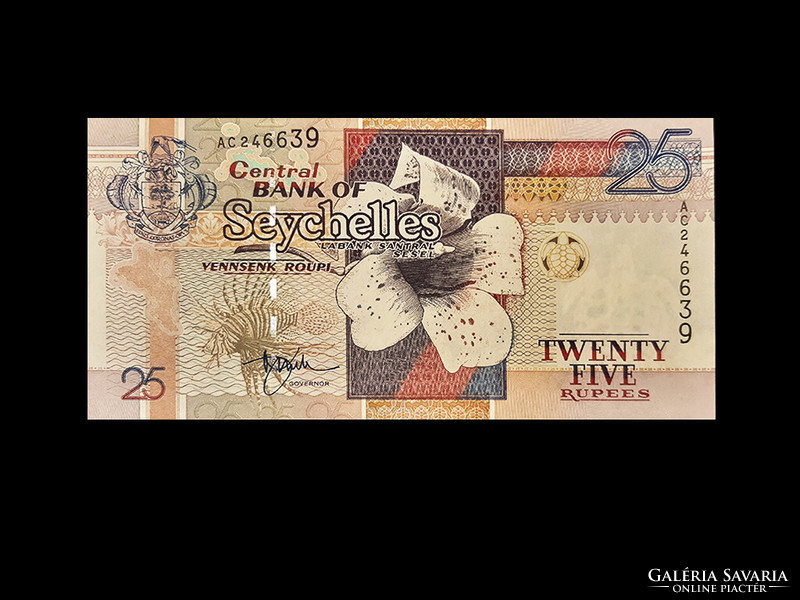 Unc - special - 25 rupees - seychelles - islands - 1998..Read!