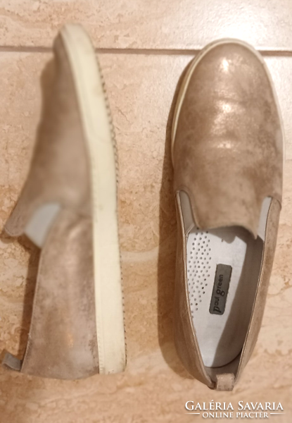 Paul Green bőr cipő arany színben 39