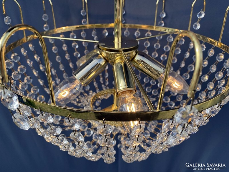 Perfect 4-bulb crystal chandelier.