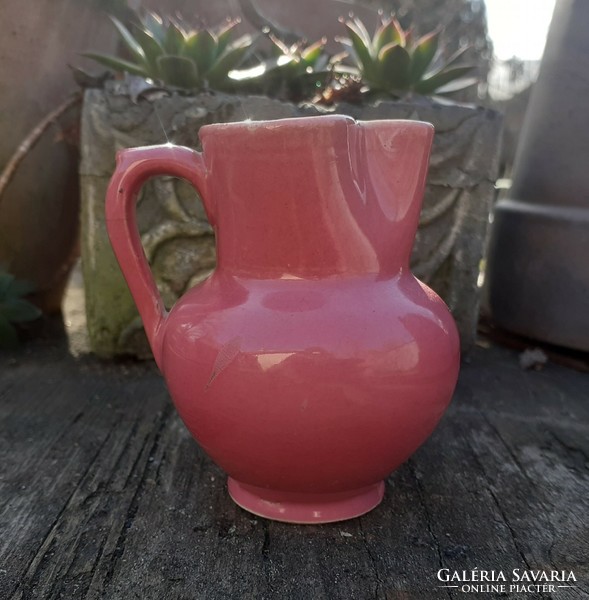 Antique mini pink Zsolnay jug (damaged)