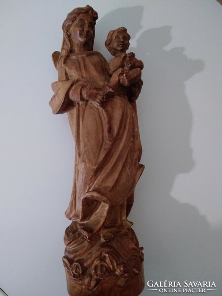 Mary with the Child wooden statue 40 cm