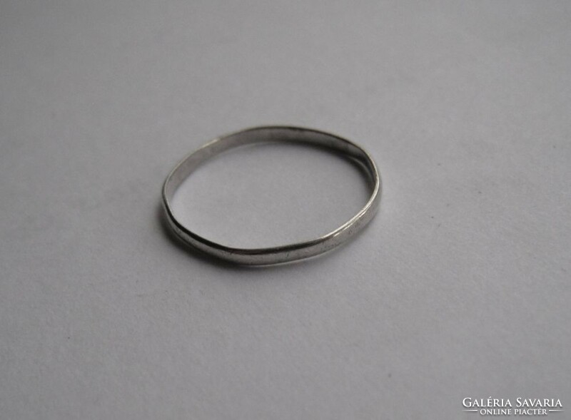 Silver minimal wedding ring, extra thin silver ring