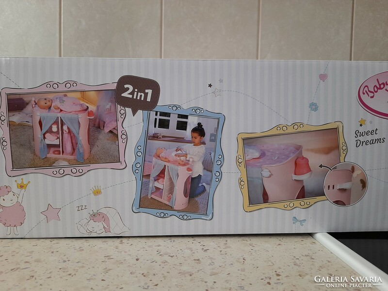 New zapf creation baby annebell sweet dreams 2 in 1 wardrobe and canopy bed