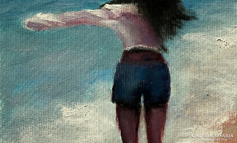 Unforgotten moment - oil painting - 23 x 15.5 cm