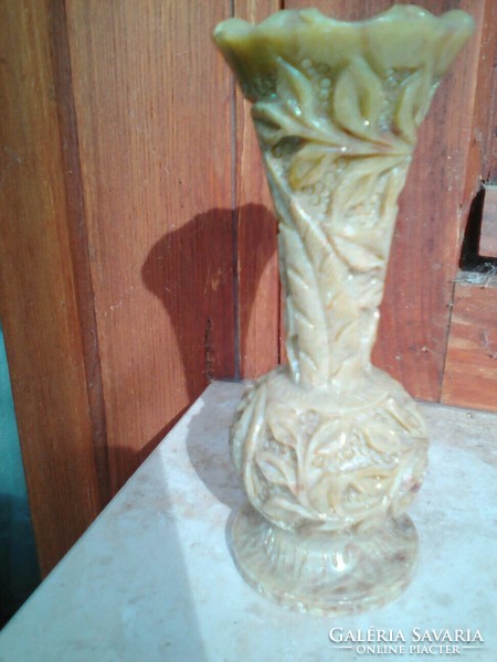 Carved stone vase