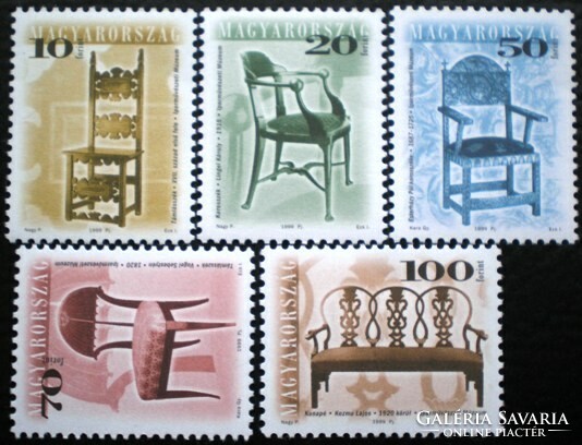 S4513-7 / 1999  Antik Bútorok bélyegsor postatiszta