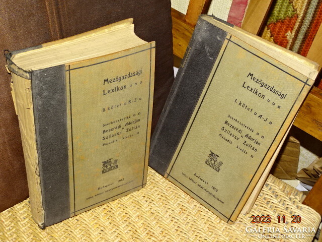 MEZŐGAZDASÁGI LEXIKON 1-2 ( TELJES !!!)  1911-1912