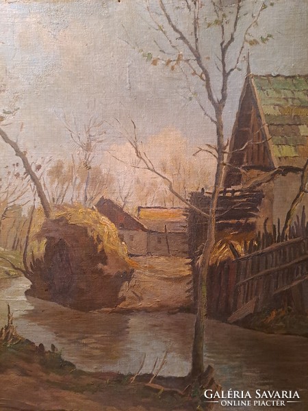 János Rákosi uitz: on the bank of a stream