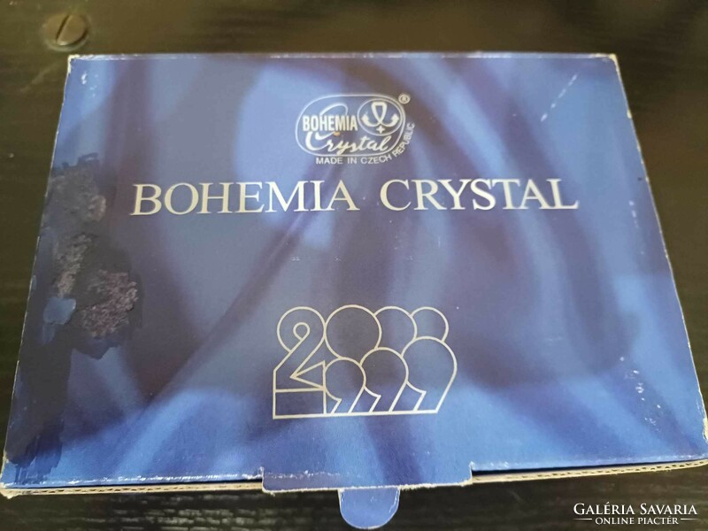 Cseh Bohemia 1999-2000 milleniumi ólomkristály asztaldísz.levélnehezék