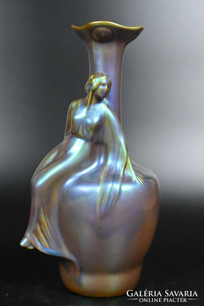 Zsolnay art nouveau eosin glazed porcelain vase