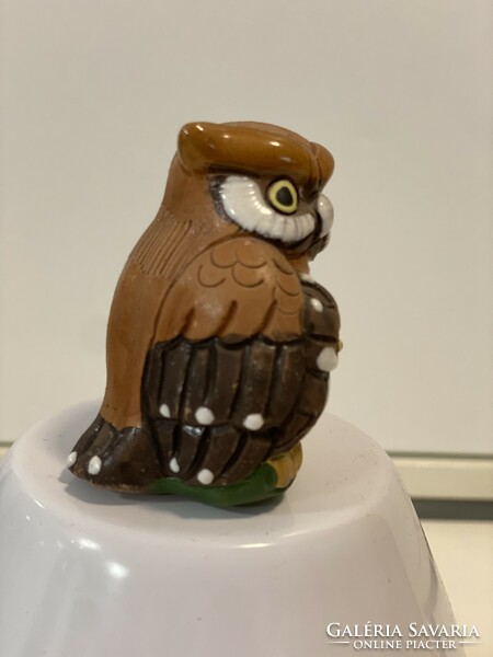 From owl collection old marked bj ceramic owl and chicks figurine ornament small statue 5.5 cm