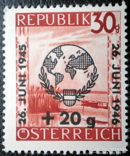 A771 /  Ausztria 1946 Az Egyesült Nemzetek Nemzetközi Napja bélyeg postatiszta